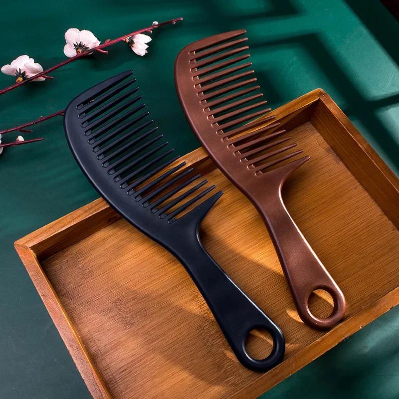 Расческа для распутывания волос с широкими зубцами, большая массажная расческа, антистатическая расческа, салонная щетка для вьющихся волос, аксессуары для укладки, зеленый цвет