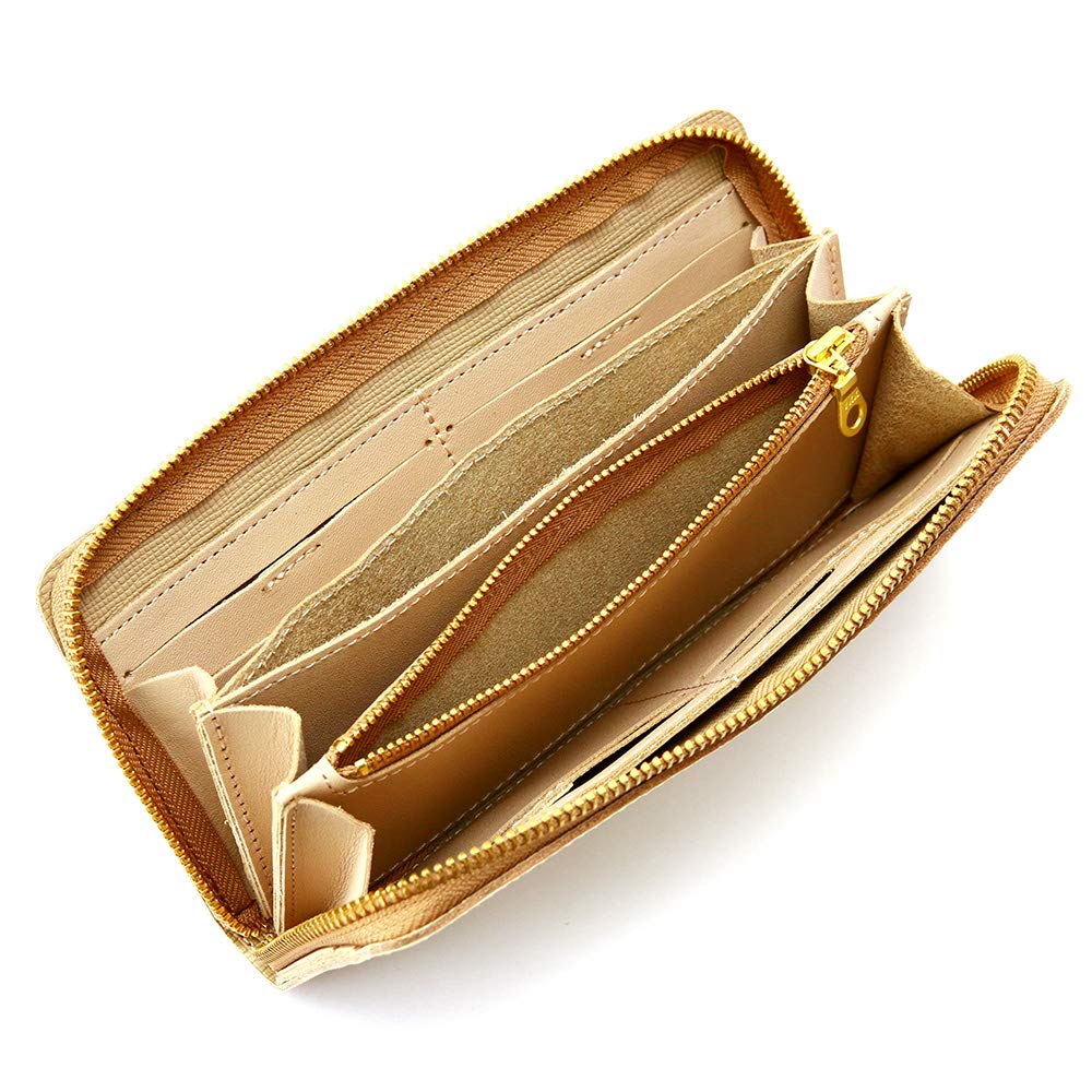 AGILITY affa Длинный кошелек с круглой молнией из натуральной кожи с золотой серебряной фольгой "Grot" для женщин