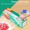 2/4/6Pcs Plastic Wrap Slide Cutter Two-way Food Wrap Roll Cutting Tools