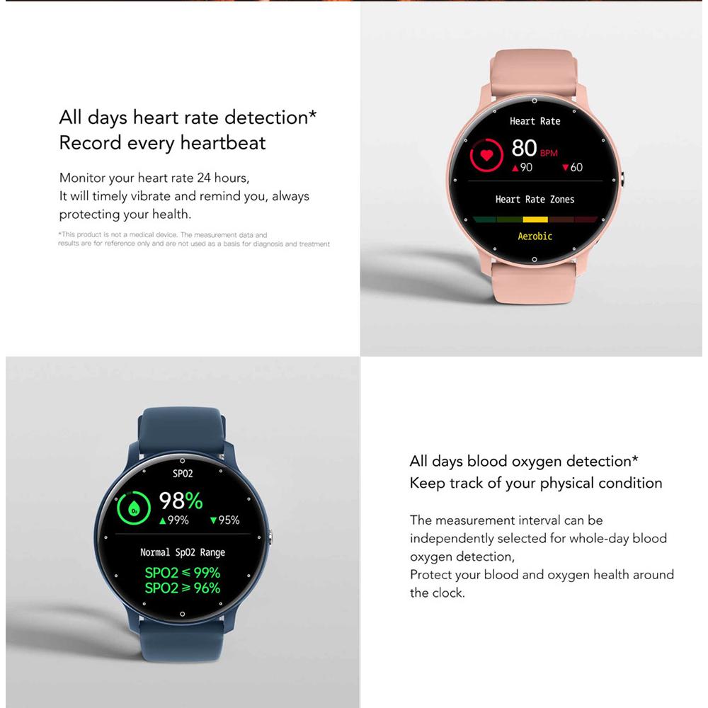 SACOSDING Smart Watch Women Men Lady Gift Fitness Bluetooth Call Heart Rate Monitor Waterproof Smartwatch ZL02 Upgrade Brand Sport