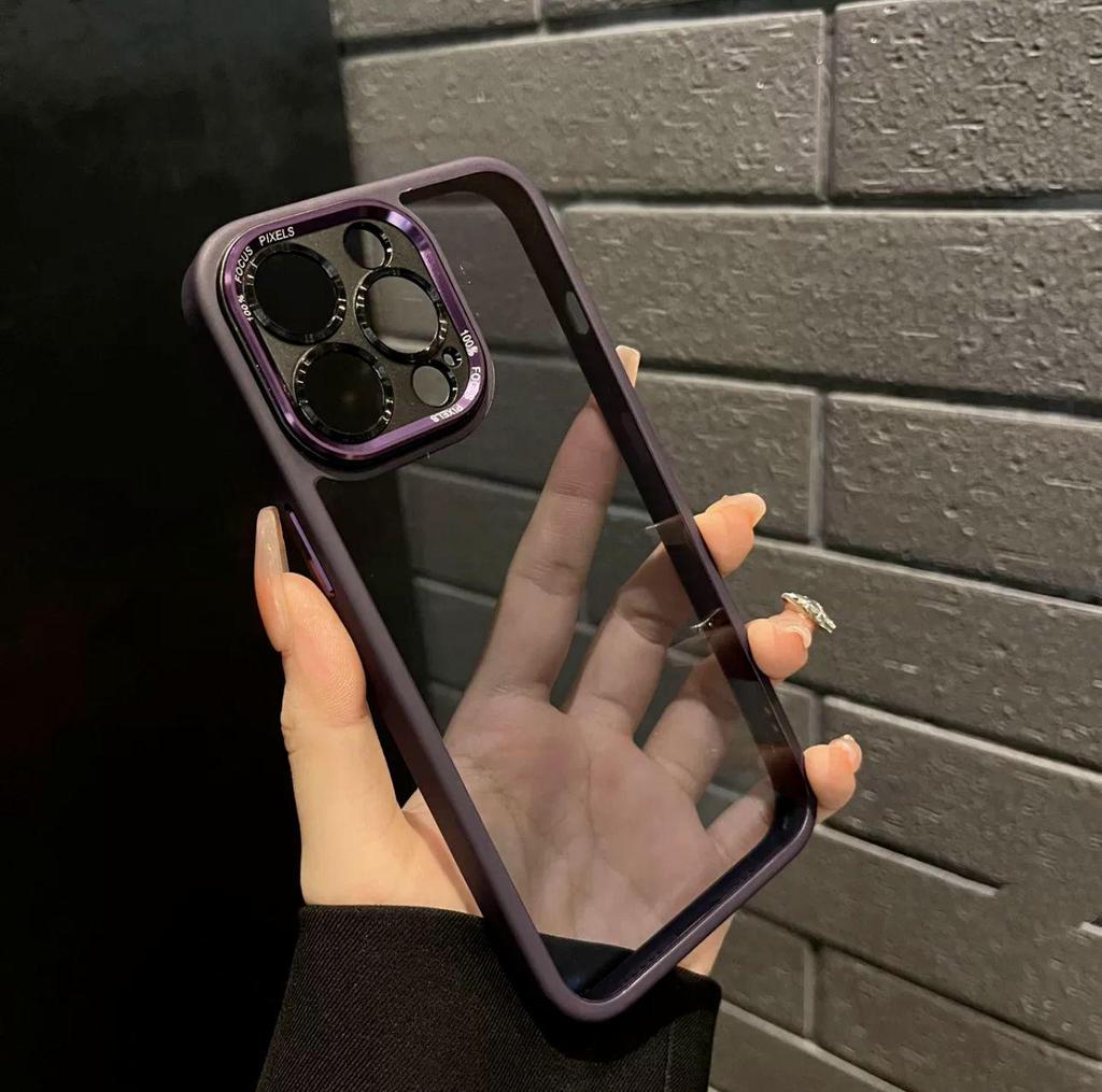Премиальный металлический чехол для объектива для iPhone 17 Pro Max - Прозрачный, Защитный чехол с полным покрытием для Apple 16
