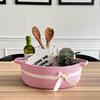 Large Capacity Woven Storage Basket Space Saving Snack Basket Cosmetic Storage Basket  Makeup
