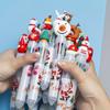 10 Colors Random Christmas Ballpoint Pen Cute Santa Claus Multicolor Marker Pens For Kids Stationery Gift