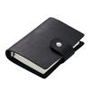 Genuine Cowhide Leather A8 Size Ring Planner 5-Hole Silver Retro Organizer with Mini Notebook 15 MM Notebook for Gifts