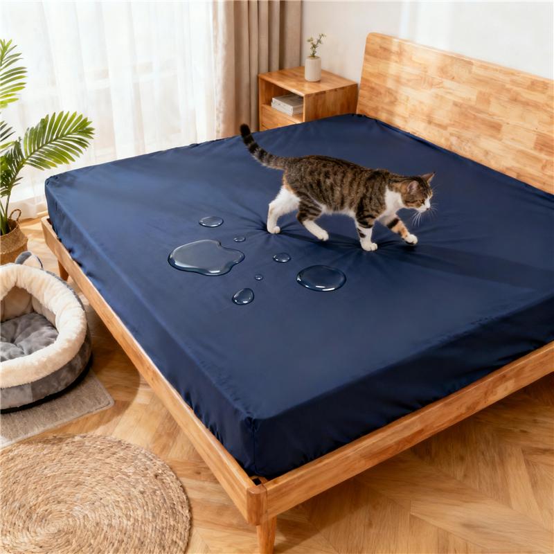 2027 Fashion Waterproof Mattress Cover Quilted Fitted Sheet 140*200 160*200 Mattress Protector Solid Color Bed Cover