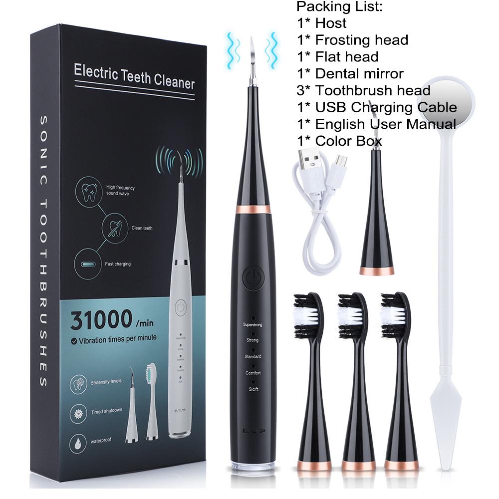 Отбеливание зубов Электрический очиститель зубного камня Звуковой очиститель зубного камня Ирригатор для полости рта Чистящее устройство Зубная щетка Перезаряжаемая