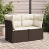 VidaXL Garden Sofa with Cushions 2 Seater, Seat with Backrest, Patio Backyard Terrace Outdoor Furniture, Brown 366201