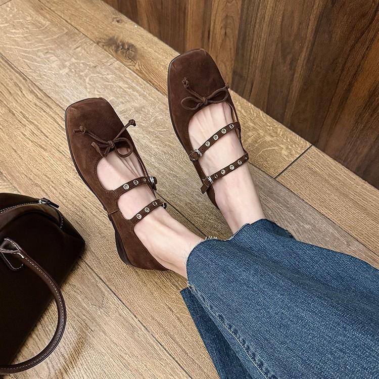 Гигантский мягкий бант туфли-лодочки с мелким вырезом 2025 весна овчина двубортный бант туфли Мэри Джейн