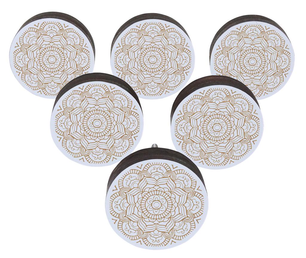 IBA Indianbeautifulart Коричневые ручки с гравировкой Набор из 10 деревянных дверных ручек для шкафа Ящик