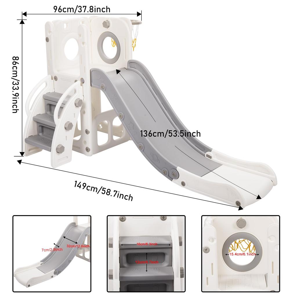 Складная детская горка для использования в помещении и на улице, легкая сборка, компактная, стильная и удобная для хранения, идеальный подарок на день рождения или Рождество, 70 кг