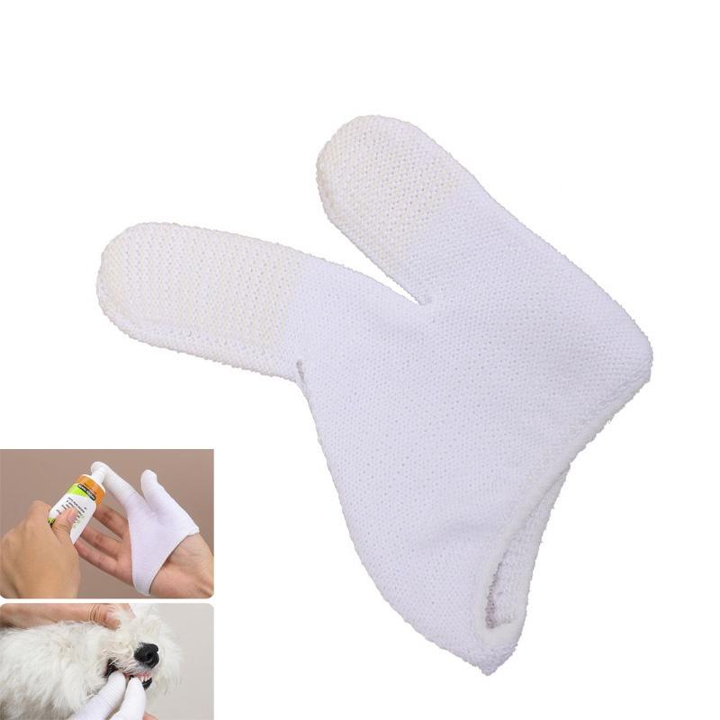 Pet Finger Toothbrush For Dogs And Cats Freshens Breath And Promotes Gum And Teeth Health Cotton Material