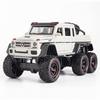 Масштаб 1/22 Benz G63 AMG 6x6 V12, внедорожная черная модель пикапа, игрушечный автомобиль из цинкового сплава со звуком и светом для детей, подарок для мальчиков и девочек