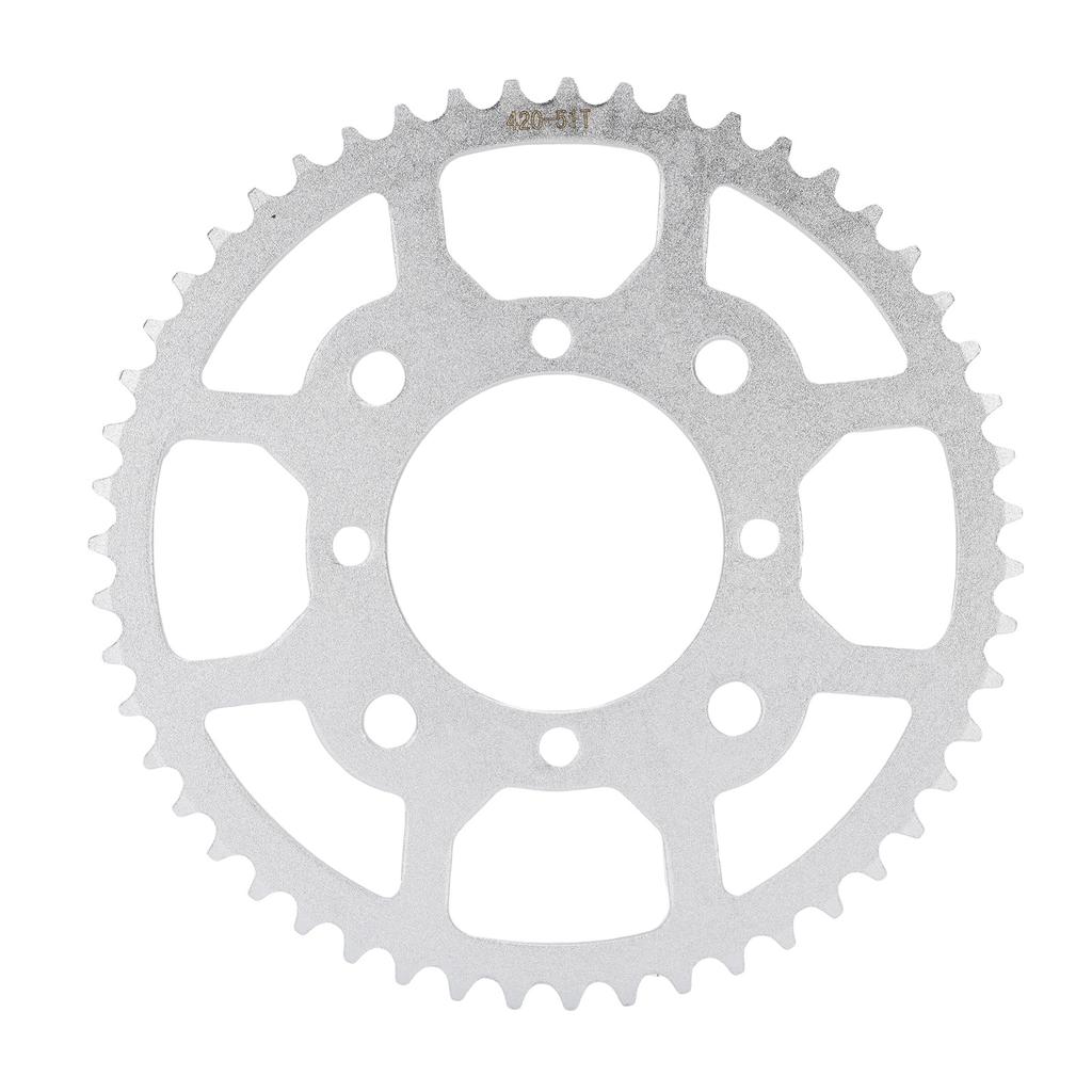 Задняя цепная звезда 420 51T из твердого стального сплава, эффективное передаточное число, улучшенная передача мощности для квадроцикла, питбайка
