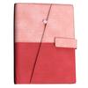 Reusable Notebook with Pen Holder Magnetic Button Faux Leather Cover Erasable Metal Binder Notepad Student Drawing Sketchbook School Office Supplies