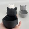 Горшок в форме кошки с дренажными отверстиями Уникальный дизайн для суккулентов, маленьких цветов и кактусов Украшение для спальни, офиса, рабочего стола