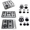 Ranges Burner Caps Metal Cooker Knobs and Covers Stove Replacement Parts Cooktop Burner Heads Metal Texture for Stove