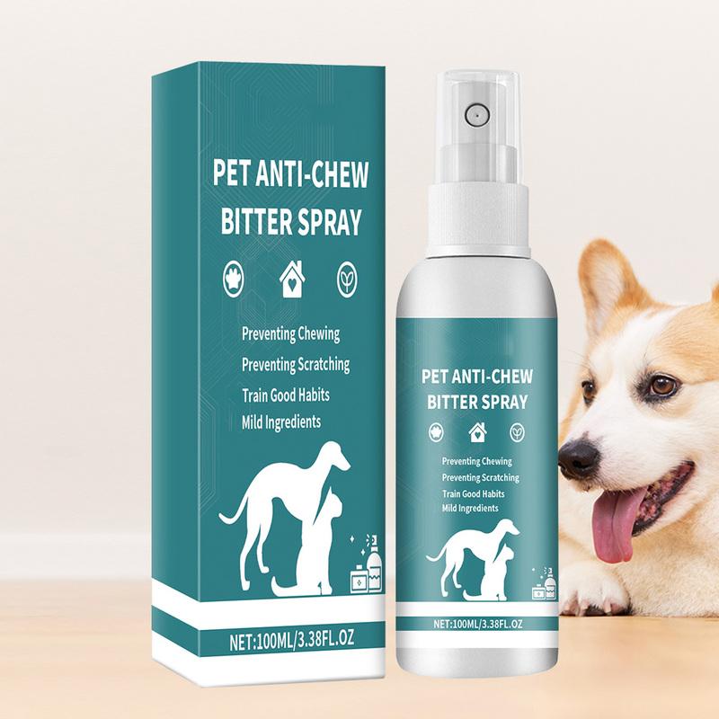 100ml No Chew Spray for Dogs and Cats Safe No Anti-Chew Bitter Dog Spray Dog Training & Behavior Aid for Puppy Training