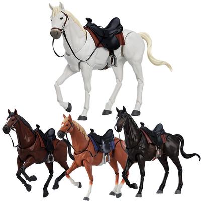 ПВХ Фигурка Лошади Подвижные Суставы Имитация Фигурка Лошади с Седлом Миниатюрная Модель Лошади Коллекционная