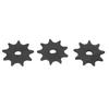 3 Pcs 410 9T Chain Sprocket Steel D Hole High Speed Motor Sprocket Chain Wheel for MY1016 MY1025