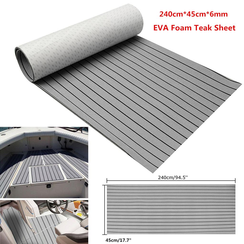 17.7"x94.5" EVA Teak Marine Decking 0.24" Self-Adhesive