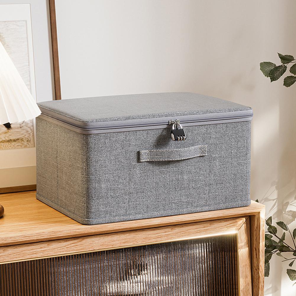 Вместительный запираемый ящик для хранения с крышкой, складной органайзер для одежды с кодовым замком, конфиденциальный, штабелируемый органайзер для хранения