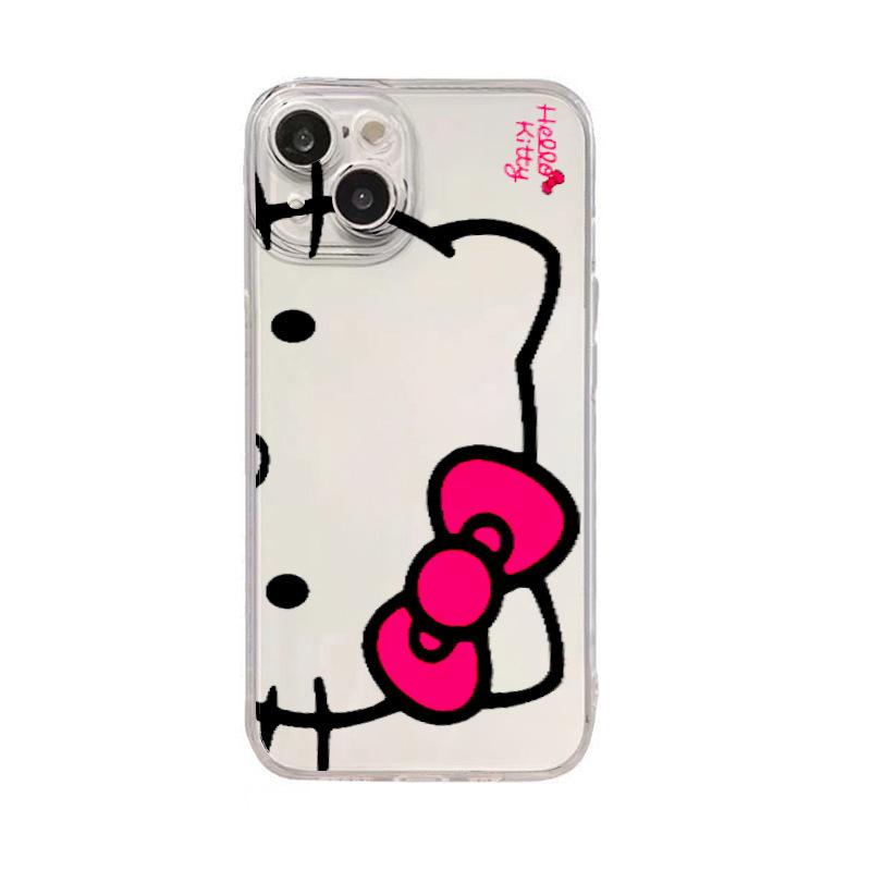 Милый мультяшный прозрачный чехол HelloKitty для Apple 16pm, чехол для мобильного телефона, противоударный, полностью закрывающий, мягкий, 14, защитный чехол для внешней торговли