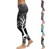 Женские зеленые кристаллы с принтами лотоса, эластичные леггинсы для йоги, фитнес-бег, тренажерный зал, спортивные брюки для активного отдыха