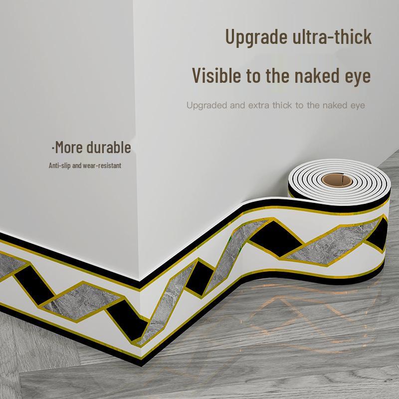 Самоклеящийся рулон настенных стикеров 10 см x 5 м: Плиточный плинтус и угловое оформление