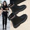 Женские зимние ботинки новая модная хлопковая обувь в британском стиле ботинки Мартина короткие ботинки осень и зима утолщенный бархат женская обувь