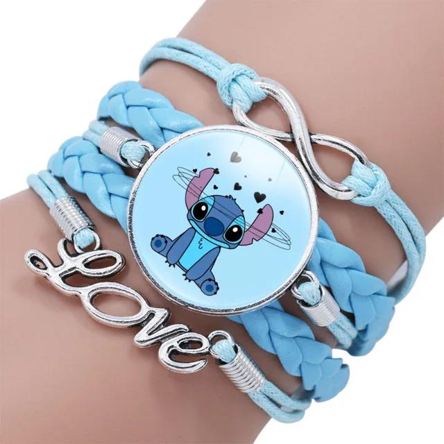 New  Lilo & Stitch Cartoon Bracelet Anime Figure Stitch Soft Leather Wristband Accessories Girls Kids Cute Jewelry Gifts