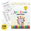 Coloring Book, Let's Count, Let's Write | Early Childhood Education Learning Activity Book
