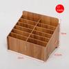 12/24-Grid Mobile Phone Storage Box Wood Multifunctional Holder Desktop Organizer for Office Classroom Phone Management