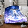 Custom Name Elsa'S Magical Ice Throne Party Blanket For Couch Bed Plush Cozy Fuzzy Blanket Super Soft Warm Blankets For Fall And Winter 091662
