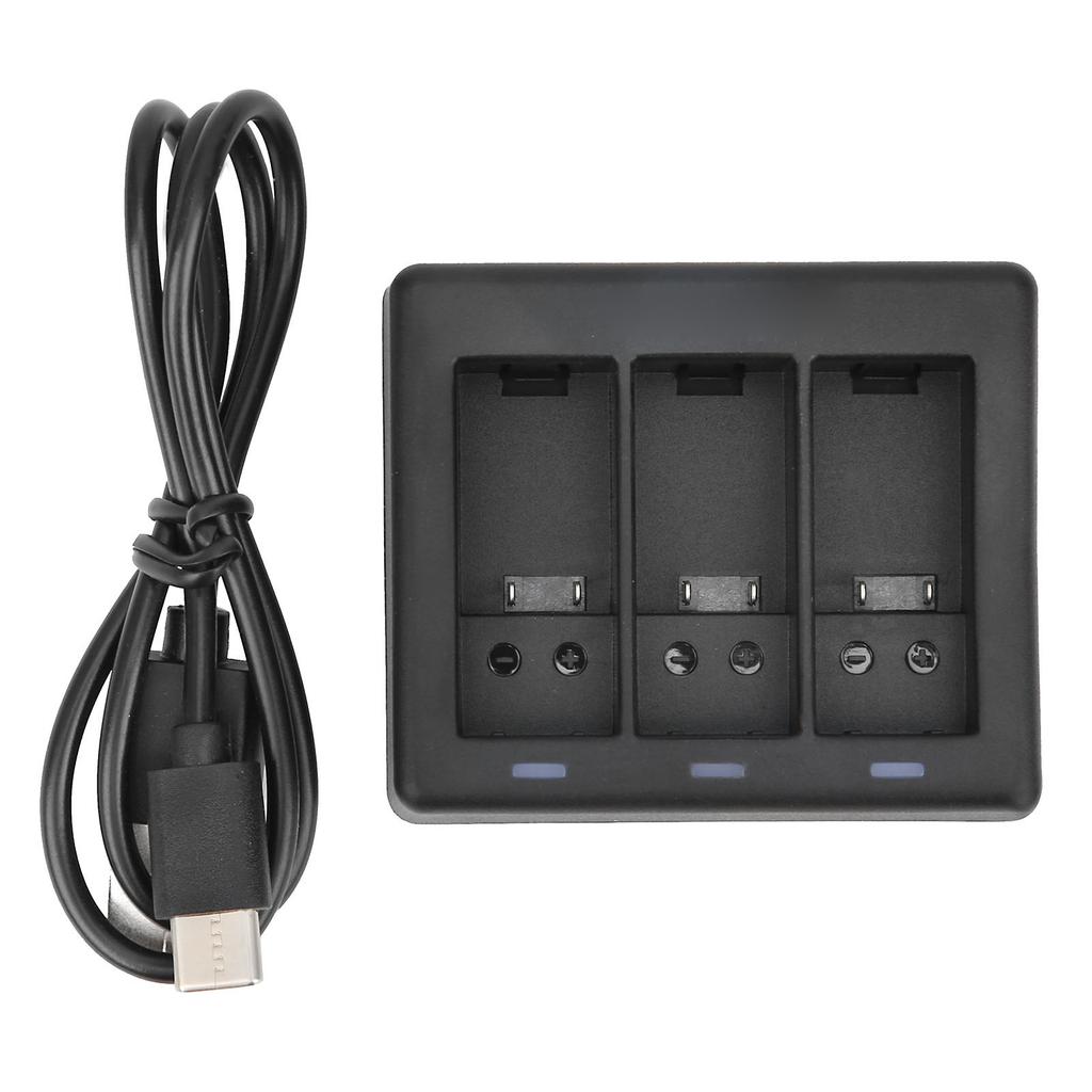 TELESIN 3-стороннее зарядное устройство со светодиодной подсветкой USB зарядный бокс для GoPro Hero 9