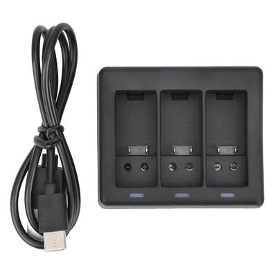 TELESIN 3-стороннее зарядное устройство со светодиодной подсветкой USB зарядный бокс для GoPro Hero 9