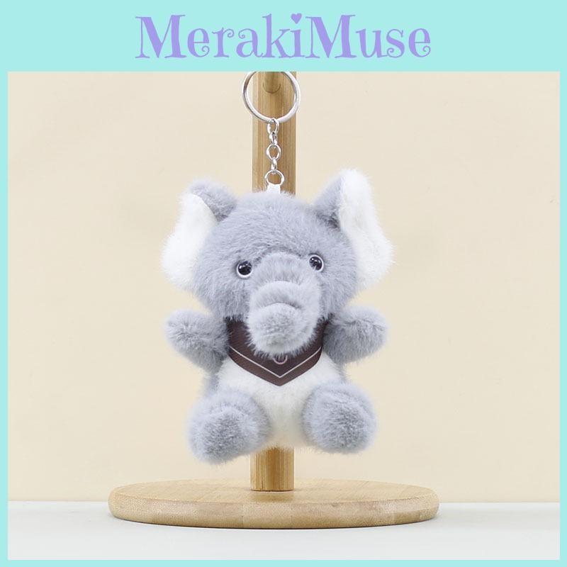 Plush Elephant Blue Toy With Pp Cotton Filling Soft Short Fur For Kids Idea Gift