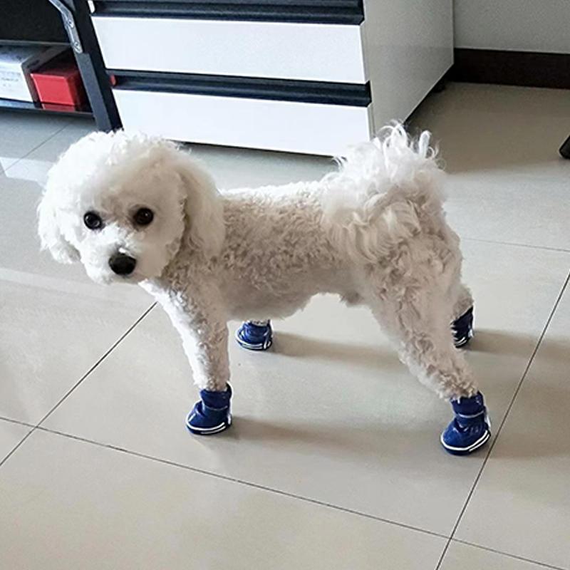 4 шт./компл. обувь для собак, модные зимние теплые зимние сапоги для собак, обувь из искусственной кожи для маленьких собак, чихуахуа, водонепроницаемая нескользящая обувь для щенков, обувь для домашних животных