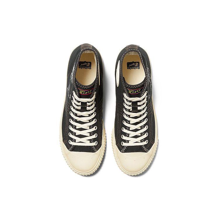 ONITSUKA TIGER Кеды OK Basketball MT Черно-бежевые Унисекс Средняя высота Ретро Холщовые 1183C121-001
