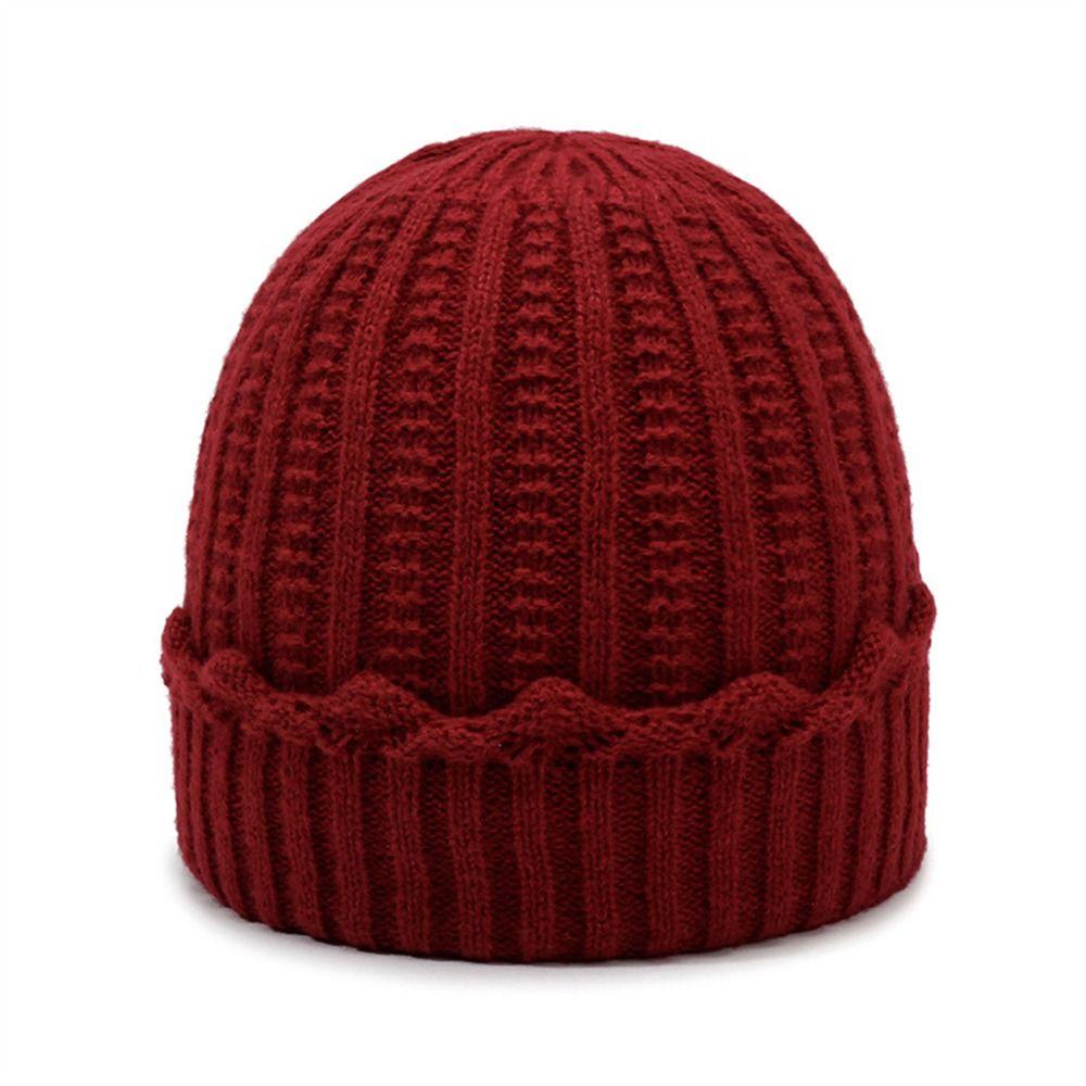 Windproof Coldproof Knitted Hat Thick Beanies Fashion Bonnet Caps  for Women Men