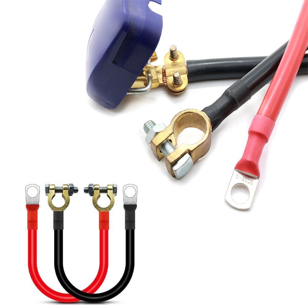 2 шт. 50 см 2 AWG Аккумуляторный кабель с ПВХ изоляцией для использования в автомобилях, грузовиках, лодках и системах возобновляемой энергии