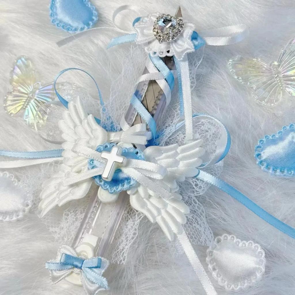 1 шт., милый, крутой, черный, бумажный нож, креативный дизайн, крылья, бабочка, нож для коробок, портативный, мини-нож, школьные принадлежности