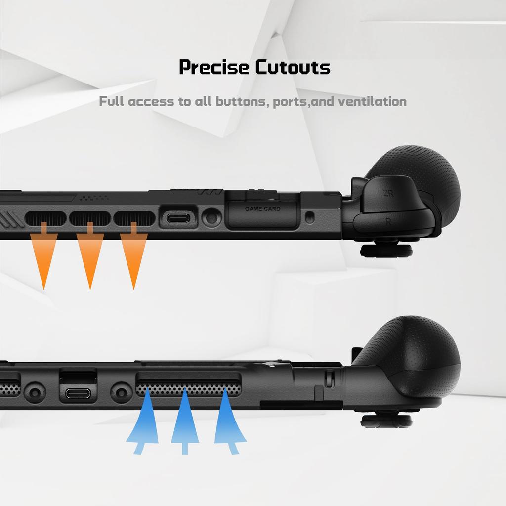 PlayVital Nintendo Switch 2 Protective TPU Case Cover with Interchangeable Dock Thumb Grip Ergonomic Design BEYOND-GRIP (2025) Grips, Compatible,