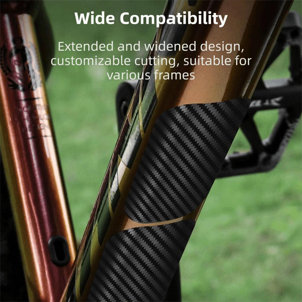 Carbon Fiber Look Bicycle Frame Sticker Water Resistant Frame Guard Patch  Road Bikes