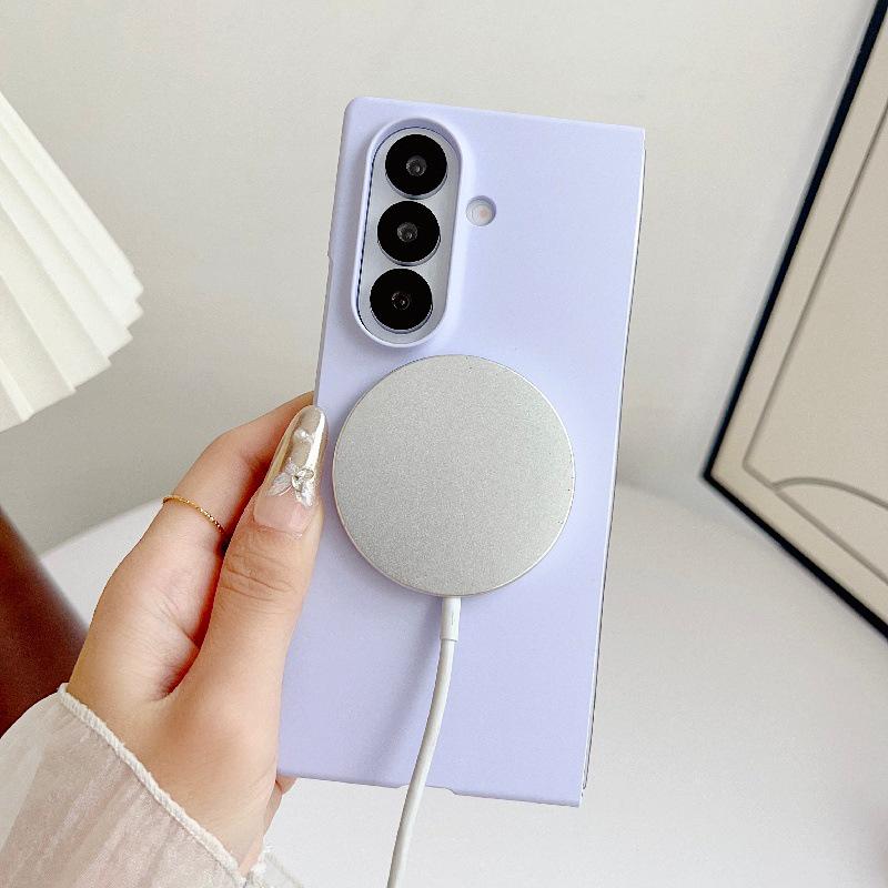 Чехол для Samsung Z Fold7: Переливающийся магнитный чехол-кольцо, ударопрочный, с защитной пленкой для экрана