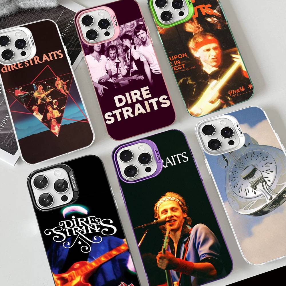 Чехол для телефона Rock Band Dire Straits Разноцветный Для IPhone 17 16 15 14 13 12 11 Pro Max Plus Матовый Чехол