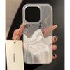 Белый бант подарочная коробка чехол для iPhone для iPhone 15 14 13 12 11 Xsmax X Xs Pro Max - мягкий силиконовый чехол для iPhone матовый для женщин и девочек