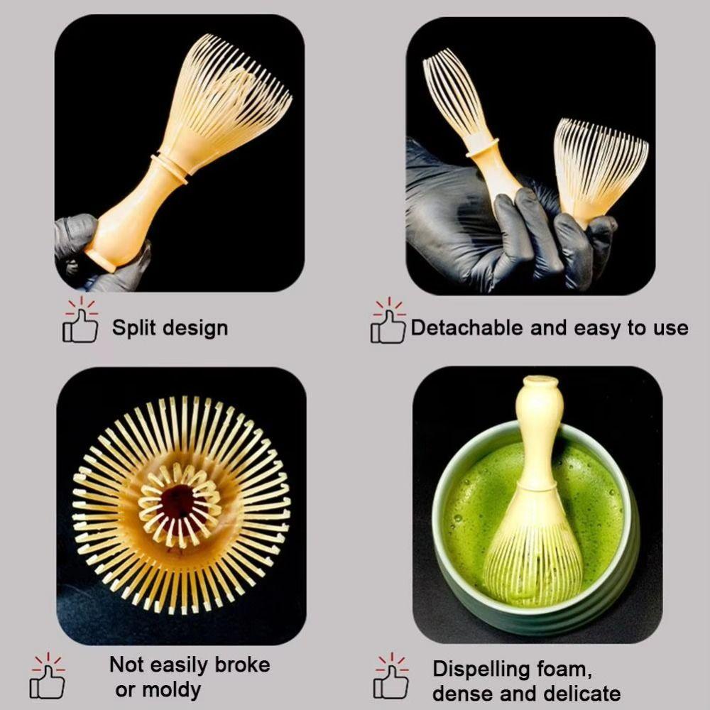 Heat-Resistant Green Tea Powder Whisk PP Tea Brush Traditional Matcha Whisk
