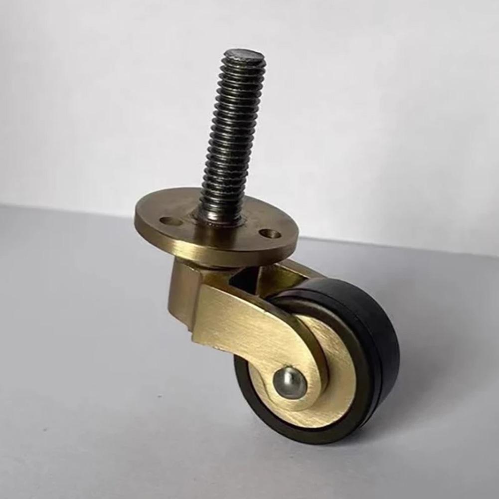 4 шт. Сверхпрочные латунные ролики с поворотом на 360 градусов и бесшумными подшипниками для легкого перемещения диванов, столов и мебели