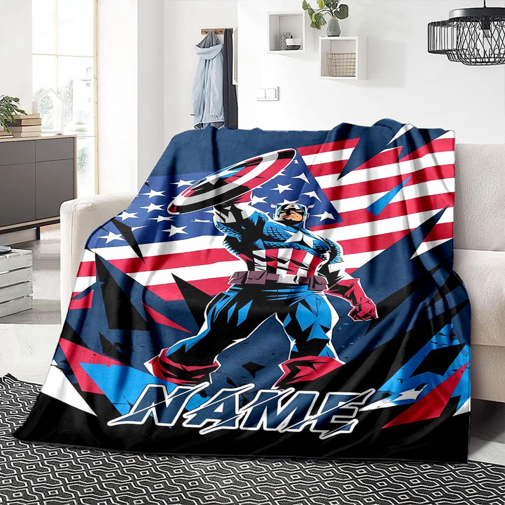 Custom Name "Avengers vs Thanos: Epic Battle" blanket for Couch & Bed, Plush Cozy Fuzzy Blanket Super Soft & Warm Blankets for Fall and Winter. 090817