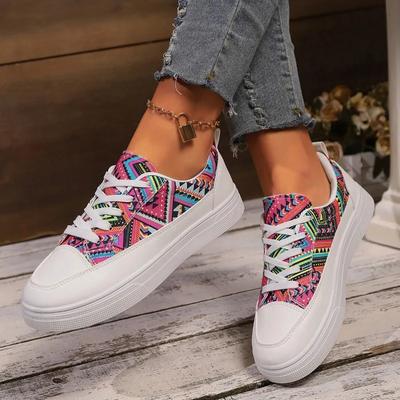 Модная обувь для женщин 2024 года, женская обувь на шнуровке из вулканизированной стали, модные цветные кроссовки больших размеров, горячая распродажа, универсальные кроссовки с круглым носком